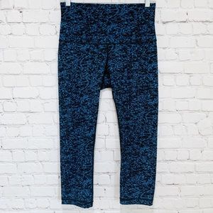 Lululemon Align Cropped Leggings Black and Blue 8